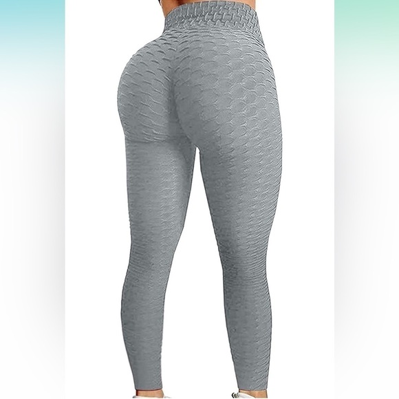 NWOT Viral TikTok Leggings Grey Size L - Picture 2 of 3